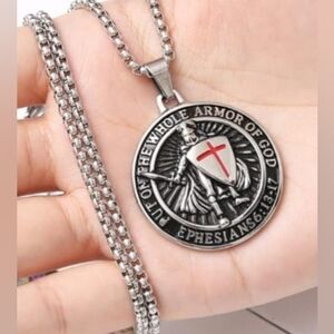 Knights Templar Armor of God Ephesians 6: 13-17 Pendant Necklace